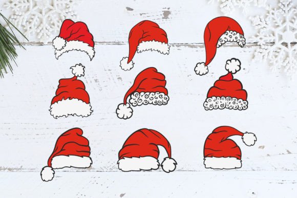 Christmas Hat Bundle SVG: Cricut Festive Cut Files