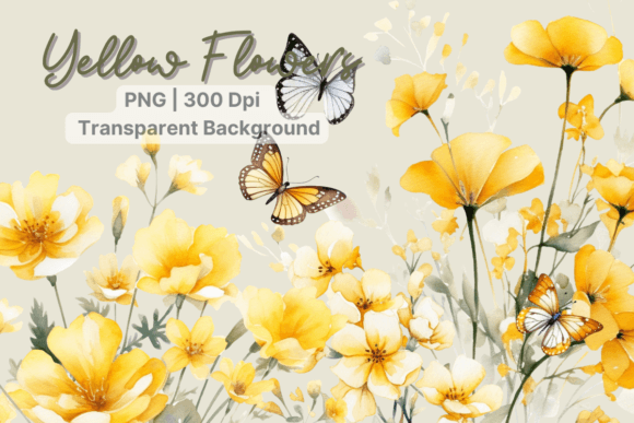 Yellow Flower Watercolor Butterfly: A Designer's Guide to This Versatile Digital Asset
